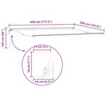 vidaXL Cadre de store rétractable électrique Blanc 4 5 × 3 5 m Acier