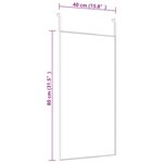 vidaXL Miroir de porte Noir 40x80 cm Verre et aluminium