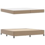vidaXL Cadre de lit avec matelas Cappuccino 200 x 200 cm tissu