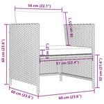 vidaXL Canapé de jardin avec coussins Gris Résine tressée