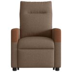 vidaXL Fauteuil inclinable de massage électrique Marron Tissu