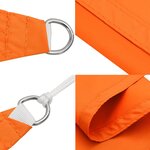 vidaXL Voile de parasol tissu oxford carré 3 6x3 6 m orange