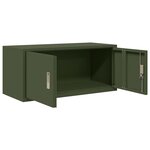 vidaXL Armoire de rangement Vert olive 90 x 40 x 40 cm Acier
