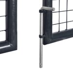 vidaXL Portail en maille Acier galvanisé 289x150 cm Gris