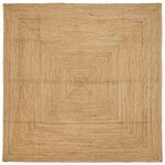 vidaXL Tapis de zone Beige 300 x 300 cm Jute
