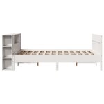 vidaXL Lit bibliothèque sans matelas blanc 140x200 cm bois pin massif