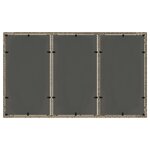 vidaXL Table de jardin dessus en verre Gris 150x90x75cm Résine tressée