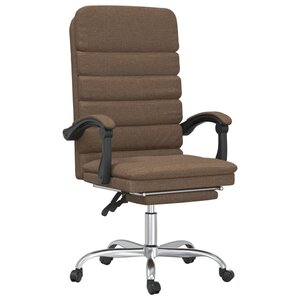 Fauteuil de massage inclinable de bureau informatique étude tissu brun 02_0025419