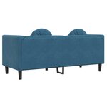 vidaXL Canapé avec coussins 2 places bleu velours