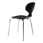 Lot de 4 chaises de salle à manger moderne design robuste noir / chrome 03_0009838
