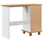 vidaXL Bureau ASKIM Blanc 95 x 40 x 75 cm Bois massif en pin