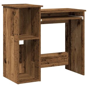vidaXL Bureau avec étagères vieux bois 84x40x78 cm bois d'ingénierie