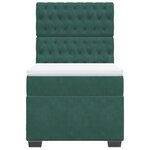 vidaXL Sommier à lattes de lit avec matelas Vert foncé 90x200 cm