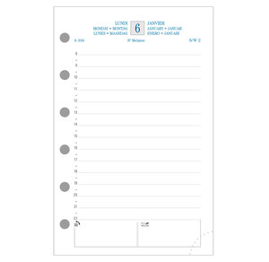 Recharge Exatime 14 journalier millésimé 1 jour à la page 126x81 mm EXACOMPTA