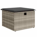 vidaXL Salon de jardin 6 Pièces avec coussins gris clair résine tressée