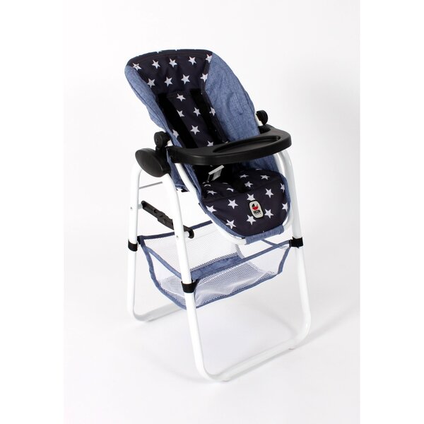 Bayer Chic 2000 655-51 - Chaise haute pour poupées Bleu étoiles