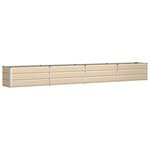 vidaXL Jardinière Ivoire 480 x 50 x 45 cm Acier galvanisé