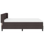 vidaXL Lit à ressorts avec tête de lit Marron foncé 200 x 160 cm tissu