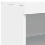 vidaXL Buffet avec lumières LED blanc 60 5x37x100 cm