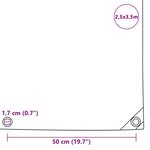 vidaXL Bâche 650 g / m² 2 5 x 3 5 m Bleu