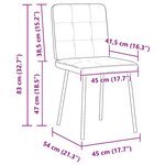 vidaXL Chaises à manger lot de 2 Noir Velours