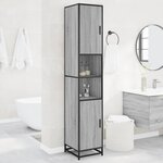 vidaXL Armoire de salle de bain sonoma gris bois d'ingénierie et métal