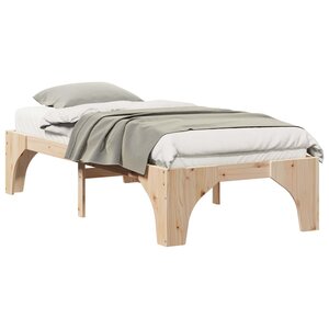 vidaXL Cadre de lit Marron 75 x 190 cm Pin massif