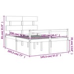 vidaXL Lit pour personne âgée sans matelas 140x190 cm bois massif