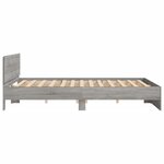 vidaXL Cadre de lit avec tête de lit sonoma gris 200x200 cm
