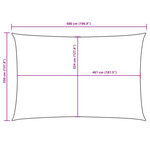 vidaXL Voile de parasol tissu oxford rectangulaire 3 5x5 m jaune
