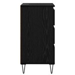 vidaXL Buffet Chêne noir 40 x 35 x 70 cm Bois d'ingénierie et fer