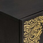 vidaXL Armoire d'évier Noir 62 x 33 x 58 cm Bois de mangue massif