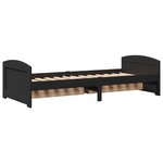 vidaXL Lit de jour avec 2 tiroirs sans matelas IRUN noir 90x200 cm
