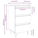 vidaXL Table de chevet sonoma gris 40x35x69 cm bois d'ingénierie