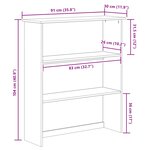 vidaXL Hutch ASKIM Blanc 91 x 30 x 104 cm Bois massif en pin