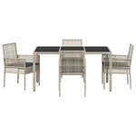 vidaXL Ensemble de salle à manger pour jardin 5 Pièces Gris clair
