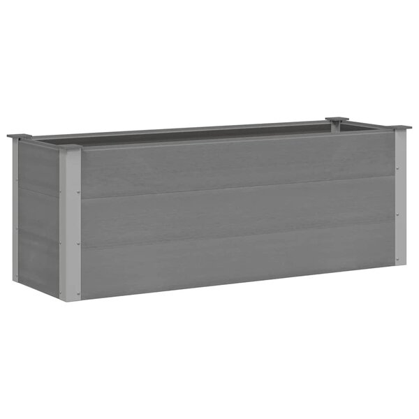 vidaXL Lit surélevé de jardin WPC 150x50x54 cm Gris