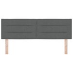 vidaXL Tête de lit LED avec tête de lit Gris foncé 144 cm Polyester