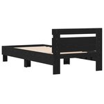 vidaXL Cadre de lit Chêne noir Bois d'ingénierie