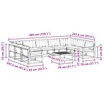vidaXL Ensemble de canapés d'extérieur 10 pc Blanc et crème