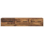 vidaXL Meuble TV 147 x 34 5 x 27 cm Bois ancien Bois d'ingénierie