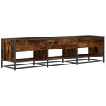vidaXL Meuble TV chêne fumé 180x40x46 cm bois d'ingénierie
