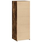 vidaXL Buffet haut chêne fumé 45x41x124 cm bois d'ingénierie