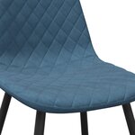 vidaXL Chaises à manger lot de 2 Bleu Velours