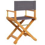 vidaXL Chaises pliables de jardin lot de 8 gris foncé tissu