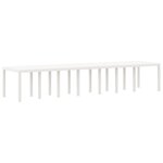 Ensemble salle à manger jardin 17 pièces avec coussins blanc poly rotin