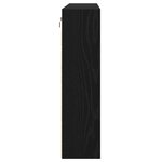 vidaXL Cabinet Vitrine Noir Chêne 100x15x58 cm Bois d'ingénierie