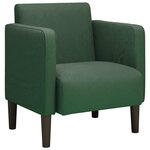 vidaXL Canapé-chaise accoudoirs vert foncé 54 cm tissu velours côtelé