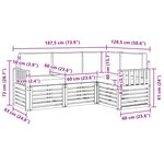 vidaXL Ensemble de canapés d'extérieur 4 pc Blanc et crème Polyester