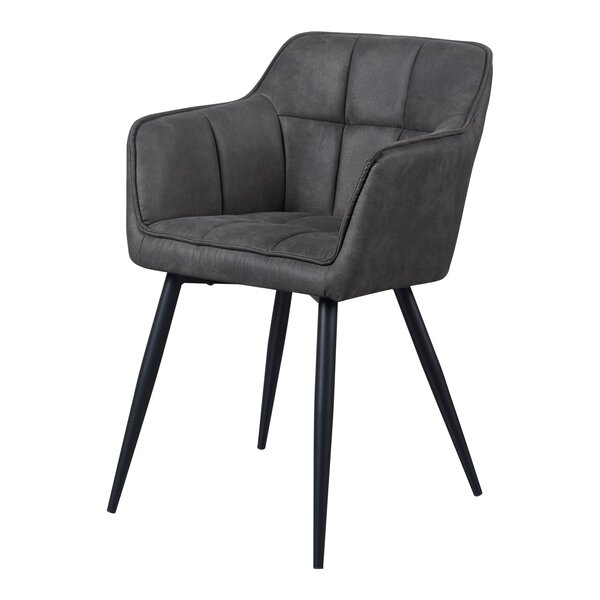 Lot de 4 chaises de salle à manger moderne design robuste 81 x 57 x 53 cm gris foncé noir 03_0009802